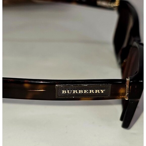 Burberry Women's Tortoiseshell Square Frames With Plaid Case 129 - Picture 10 of 14